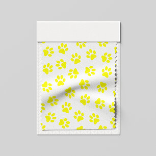 Pattern Of Paws, Dog Paws, Yellow Paws Fabric