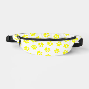 Pattern Of Paws, Dog Paws, Yellow Paws Fanny Pack
