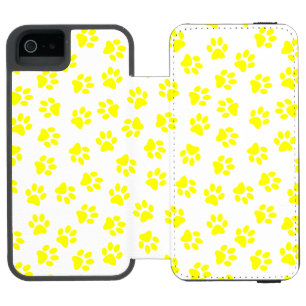 Pattern Of Paws, Dog Paws, Yellow Paws Incipio Watson™ iPhone 5 Wallet Case