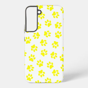 Pattern Of Paws, Dog Paws, Yellow Paws Samsung Galaxy Case