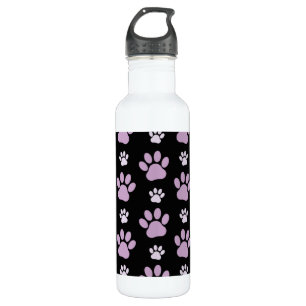 Pattern Of Paws, Lilac Paws, Dog Paws, Paw Prints 710 Ml Water Bottle