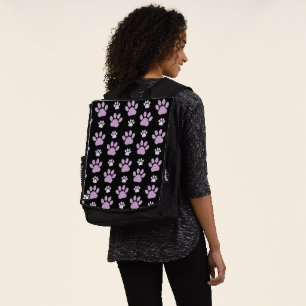 Pattern Of Paws, Lilac Paws, Dog Paws, Paw Prints Backpack