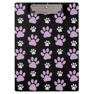 Pattern Of Paws, Lilac Paws, Dog Paws, Paw Prints Clipboard