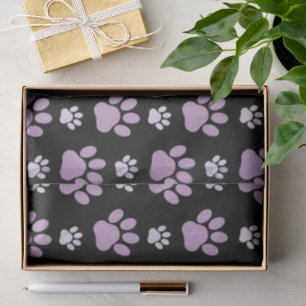Pattern Of Paws, Lilac Paws, Dog Paws, Paw Prints Tissue Paper