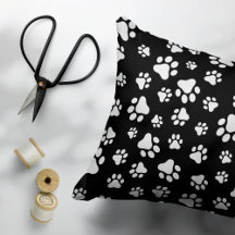 Pattern Of Paws, Paw Prints, Black and White