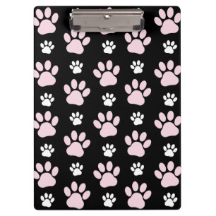 Pattern Of Paws, Pink Paws, Dog Paws, Animal Paws Clipboard