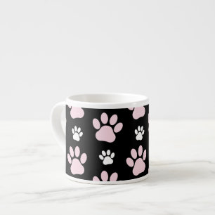 Pattern Of Paws, Pink Paws, Dog Paws, Animal Paws Espresso Cup