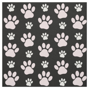 Pattern Of Paws, Pink Paws, Dog Paws, Animal Paws Fabric