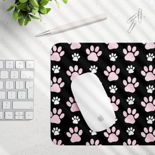 Pattern Of Paws, Pink Paws, Dog Paws, Animal Paws Mouse Pad