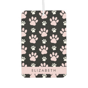 Pattern Of Paws, Pink Paws, Dog Paws, Your Name Air Freshener