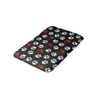 Pattern Of Paws, White Paws, Red Paws, Hearts