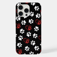 Pattern Of Paws, White Paws, Red Paws, Hearts
