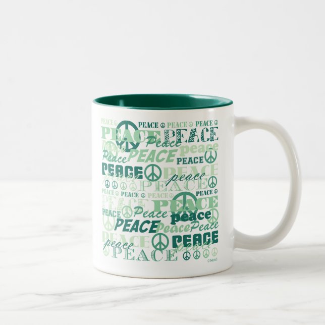 Pattern of Peace Two-Tone Coffee Mug (Right)