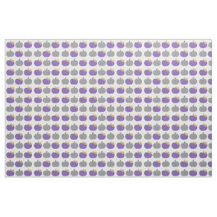 Pattern of Purple, Grey Pumpkins Halloween Fabric