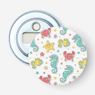 pattern of sea creatures bottle opener