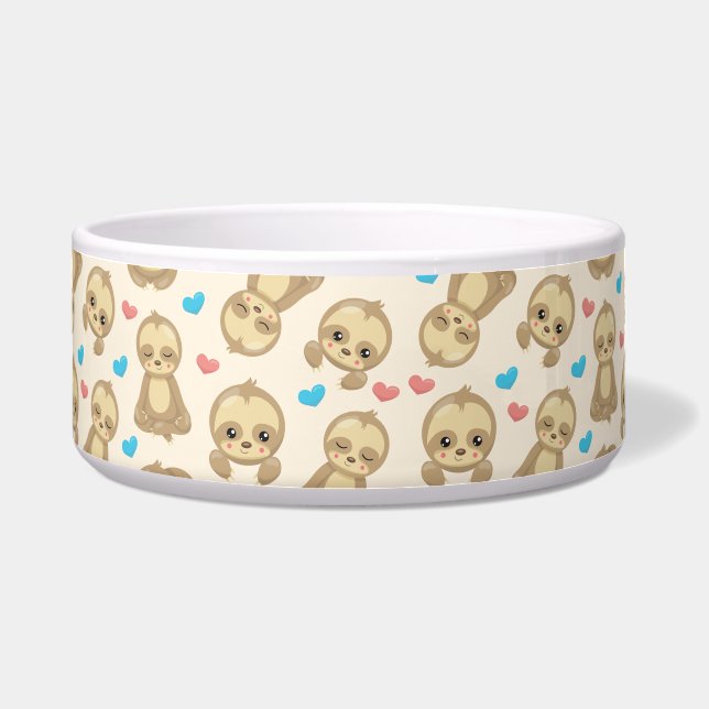 Pattern Of Sloths, Cute Sloths, Hearts (Front)