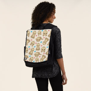 Pattern Of Sloths, Cute Sloths, Hearts Backpack