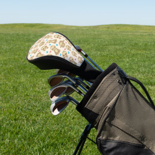 Pattern Of Sloths, Cute Sloths, Hearts Golf Head Cover