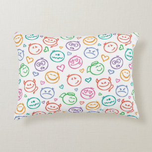 pattern of smiles accent pillow