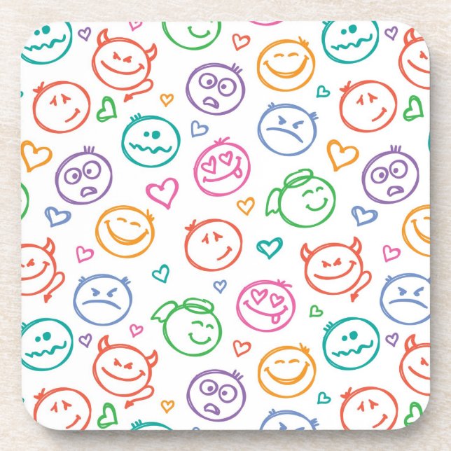 pattern of smiles coaster (Front)