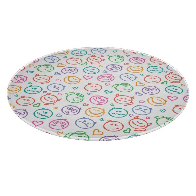 pattern of smiles cutting board (Corner)