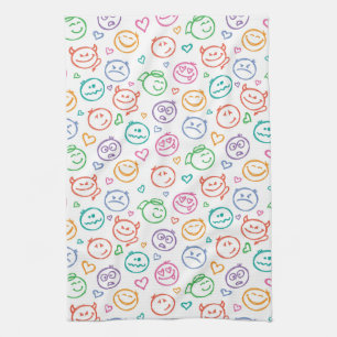 pattern of smiles kitchen towel