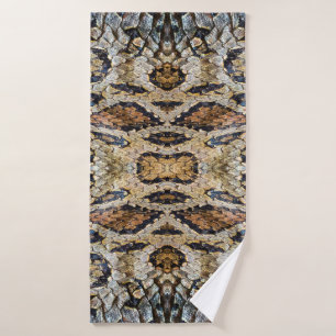 pattern of snake skin. Vintage animal print Bath Towel
