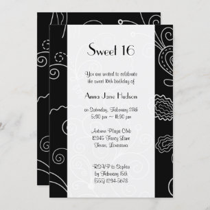 Pattern Of Swirls, Swirl Pattern, Swirly, Sweet 16 Invitation