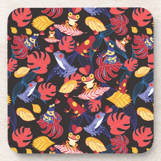 Pattern Of The Lovers Frogs Coaster (Front)
