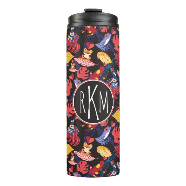 Pattern Of The Lovers Frogs | Monogram Thermal Tumbler (Front)