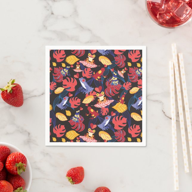Pattern Of The Lovers Frogs Napkin (Insitu)