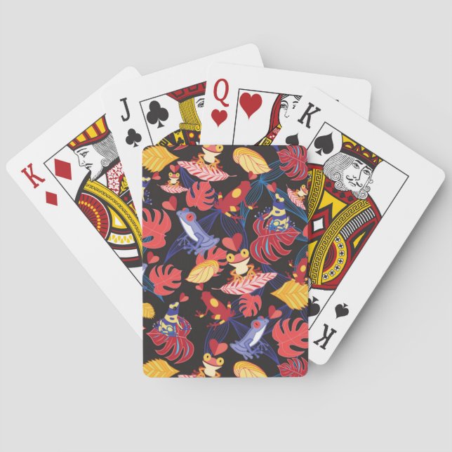 Pattern Of The Lovers Frogs Playing Cards (Back)