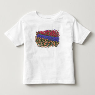 Pattern of tulips and Grape Hyacinth flowers, 3 Toddler T-shirt