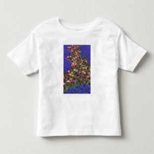 Pattern of tulips and Grape Hyacinth flowers, Toddler T-shirt