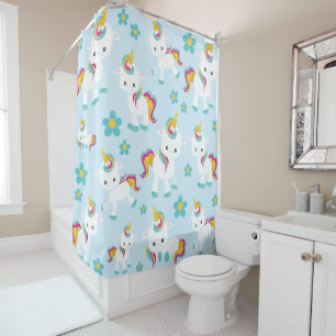 Pattern Of Unicorns, Cute Unicorns, Flowers