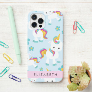 Pattern Of Unicorns, Cute Unicorns, Your Name iPhone 12 Pro Case
