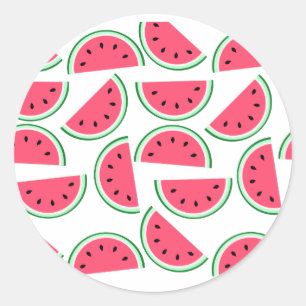 pattern of watermelon classic round sticker
