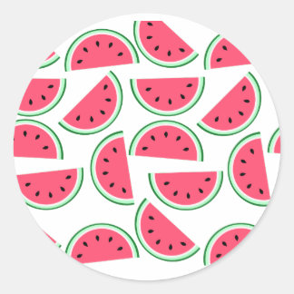 pattern of watermelon classic round sticker