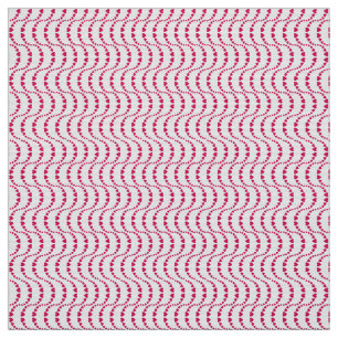 Pattern of Wavy  Colourful Hearts in pink colour Fabric