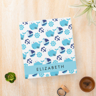 Pattern Of Whales, Blue Whales, Your Name Binder