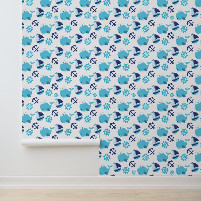 Pattern Of Whales, Cute Whales, Blue Whales Wallpaper (Application)