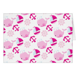 Pattern Of Whales, Cute Whales, Pink Whales