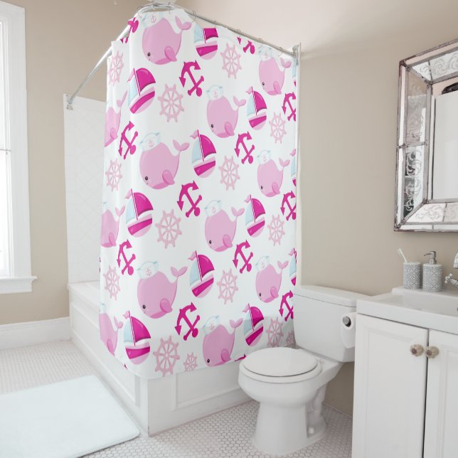 Pattern Of Whales, Cute Whales, Pink Whales (In Situ)