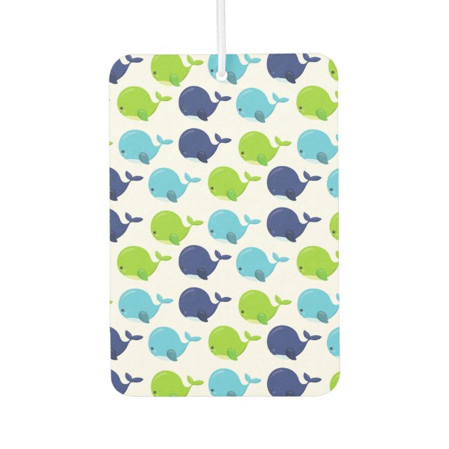 Pattern Of Whales, Cute Whales, Sea Animals Air Freshener (Front)