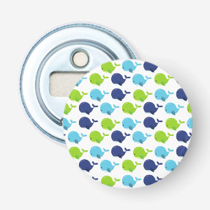 Pattern Of Whales, Cute Whales, Sea Animals Bottle Opener