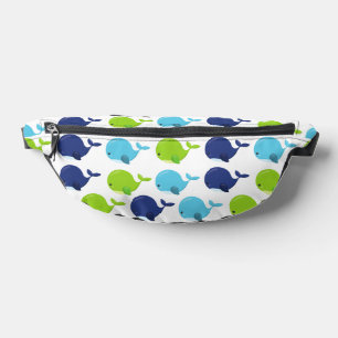 Pattern Of Whales, Cute Whales, Sea Animals Fanny Pack