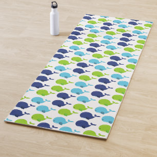 Pattern Of Whales, Cute Whales, Sea Animals Yoga Mat