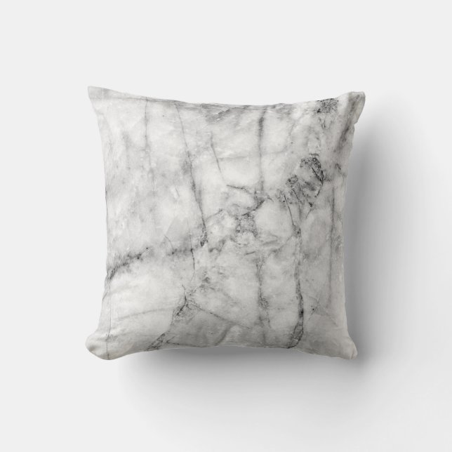 Pattern on the white marble floor texture and back throw pillow (Front)