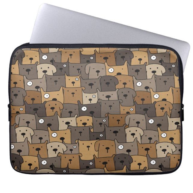 Pattern Pets Cute Dogs Lover   Laptop Sleeve (Front)