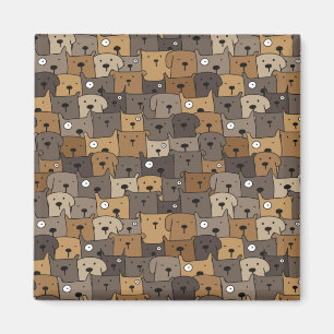 Pattern Pets Cute Dogs Lover  Magnet